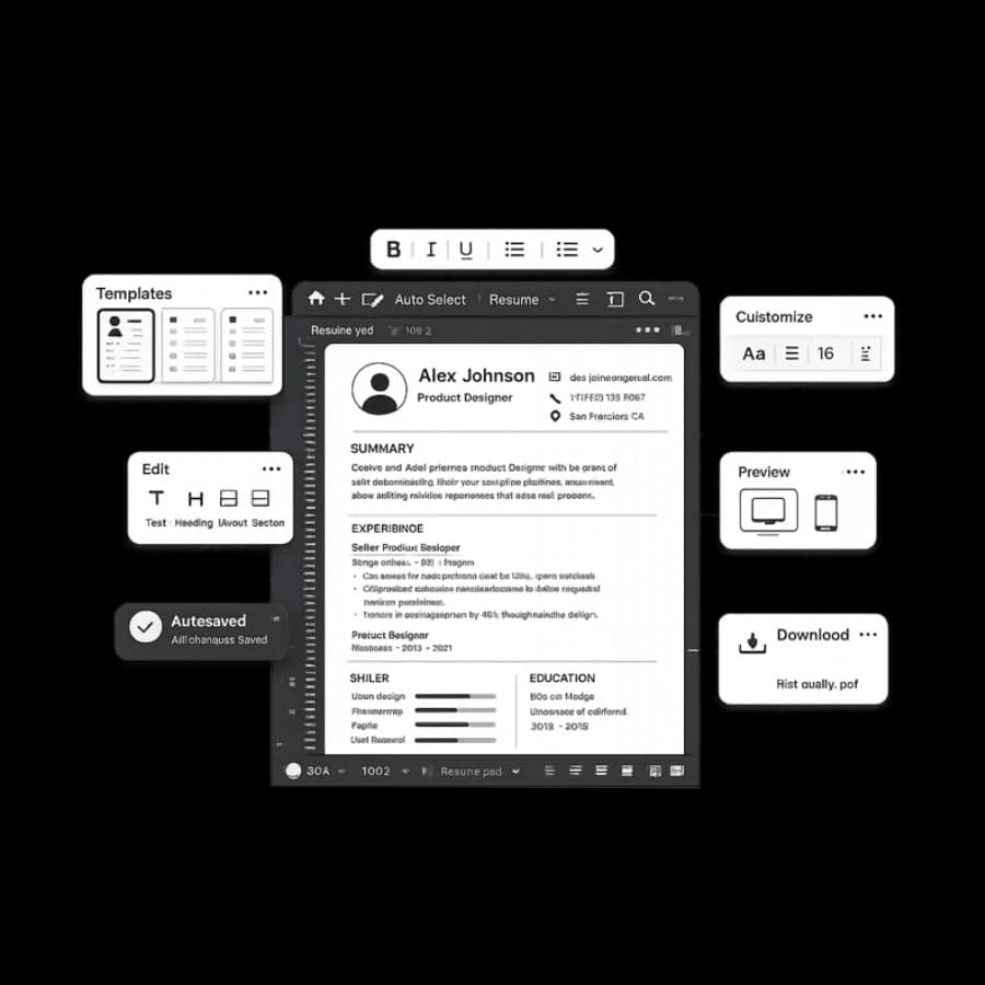 Resume builder illustration